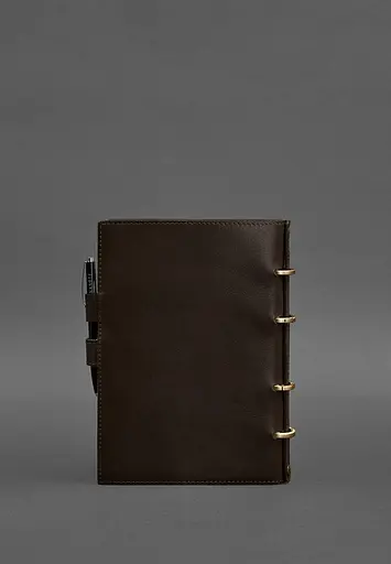 Шкіряний блокнот з датованим блоком (Софт-бук) 9.1 темно-коричневий - фото 6