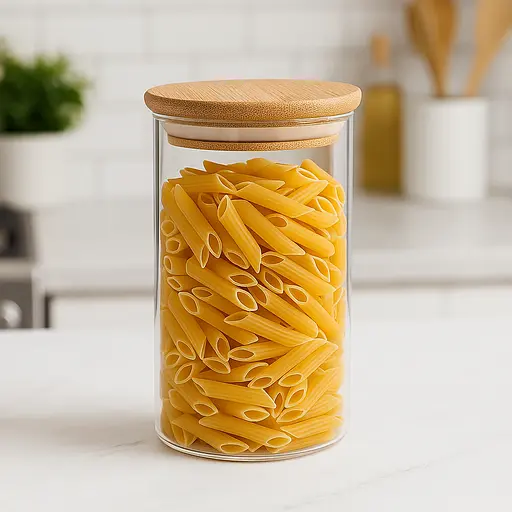 Банка стеклянная с крышкой для круп, макарон и прочего. Органайзер для круп [MD] 1500 - фото 2