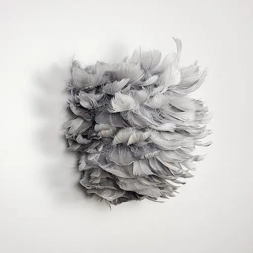 Настінний світильник із натурального сірого пірʼя Арт. WJU 83 GR (grey) Line F - фото 4