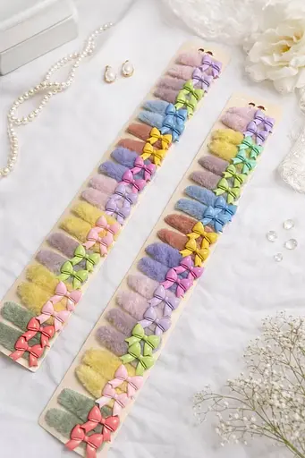 Набір м'яких шпильок із бантиками 20 шт. - фото 1