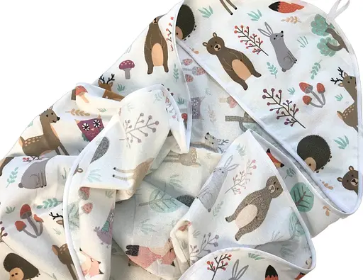 Байковое полотенце Moontime "Зверята" - фото 1