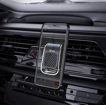 Холдер Hoco CA74 Universe air outlet magnetic car holder Черный Серебристый - фото 3