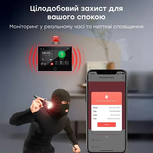 Комплект бездротової сигналізації Trinix TRX-4G-Kit(LCD)(WiFi) з WiFi та 4G LTE (27-00068) - фото 19