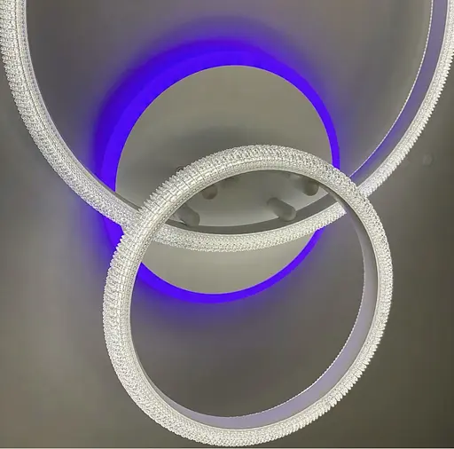 Світлодіодний світильник на 2 кільця в білому корпусі Line.F A 77012/2B+LED WH - фото 4