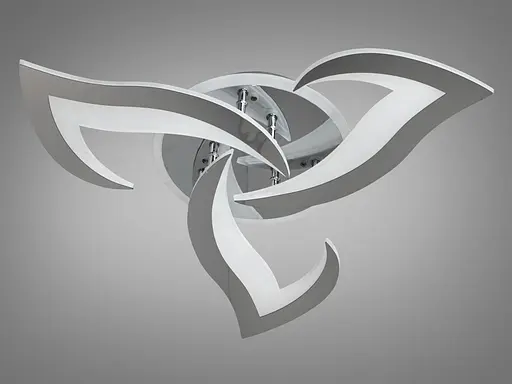 Стельова світлодіодна люстра з пультом, димером, 45W, хром - фото 4