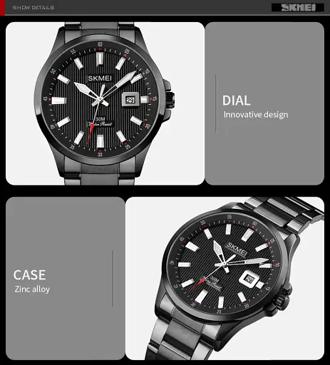 Наручний годинник Skmei 1654 Black, 1654BK (18391) - фото 8