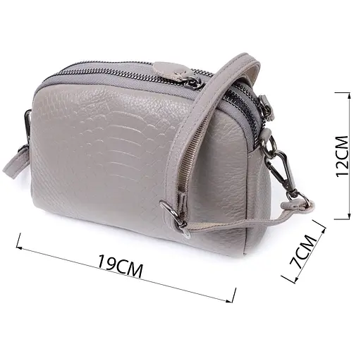 Женская сумка Vintage на два отделения из натуральной кожи 19х12х7 см sum0027015 - фото 3