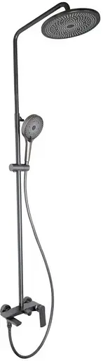 Душевая система универсальная Qtap Slavonice Gunmetal Black PVD с изливом QTSLA111GMB45910 - фото 1
