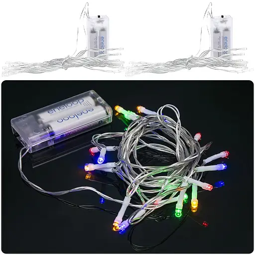 Гірлянда LED, RJ-05, 20 лампочок, мультикольор, 3 метри