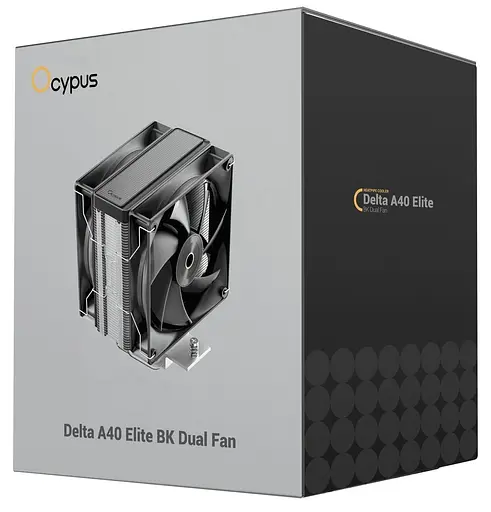 Кулер для процесора OCYPUS DELTA A40 ELITE BK DUAL FAN (DELTA-A40-BK2NNWN00X-GL) - фото 9