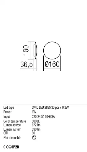 Бра Redo UMBRA AP LED 6W 3000K WH (5.1.2) 01-1331 - фото 3