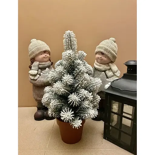 Елка Hvoya Premium литая в горшке 50 см заснеженная - фото 5