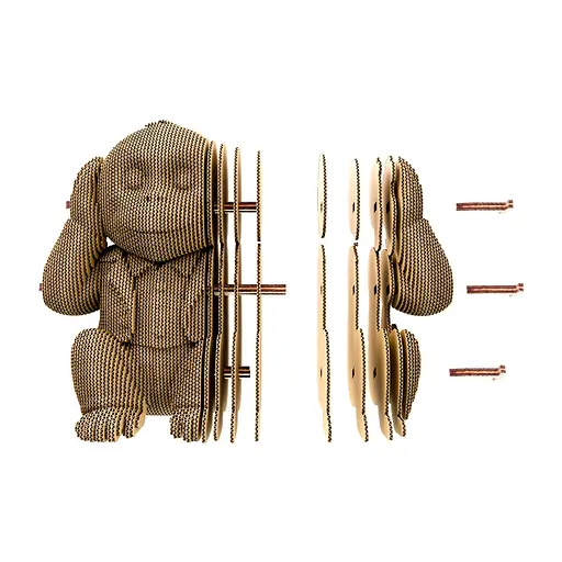 Трио Мавпенят (MONKEYS TRIO) - Картонный 3D-пазл Cartonic - фото 5