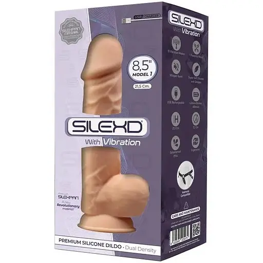 Фалоімітатор з вібрацією SilexD Norman Vibro Flesh (MODEL 1 Size 8,5in) - фото 3