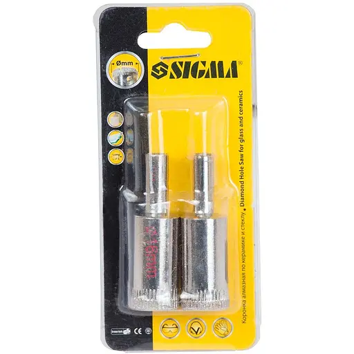 Коронки алмазні Sigma по кераміці і склу Ø16 мм (1541161) - фото 1