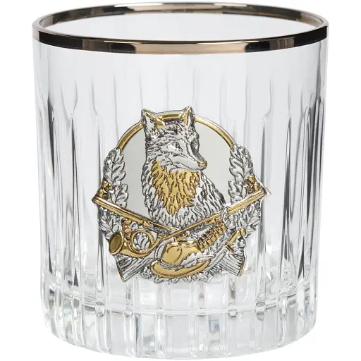 Подарунковий набір склянок для віскі Boss Crystal "Полювання" із золотими накладками - фото 9