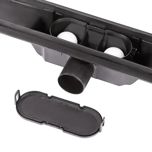 Трап лінійний Qtap Dry FF304-600MBLA з нержавіючою решіткою 600x73 - фото 5