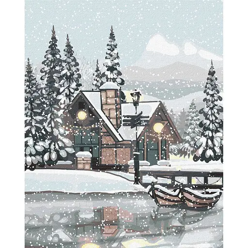 Картина по номерам "Снежная тишина" ©akvamarinel_art Ideyka KHO2873 40х50 см