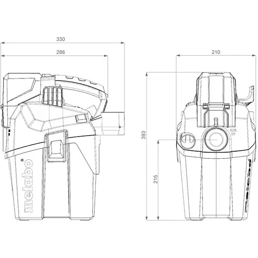 Пилосос Metabo AS 18 HEPA PC COMPACT 18В акумуляторний без АКБ та ЗП (602029850) - фото 2