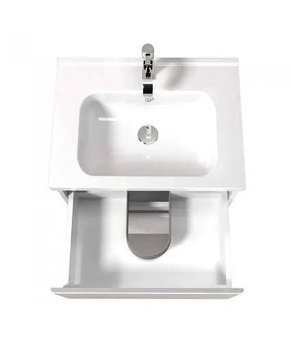 Тумба Мойдодир Сорренто 60-A Білий у ванну з умивальником ID-60 Білий - фото 7