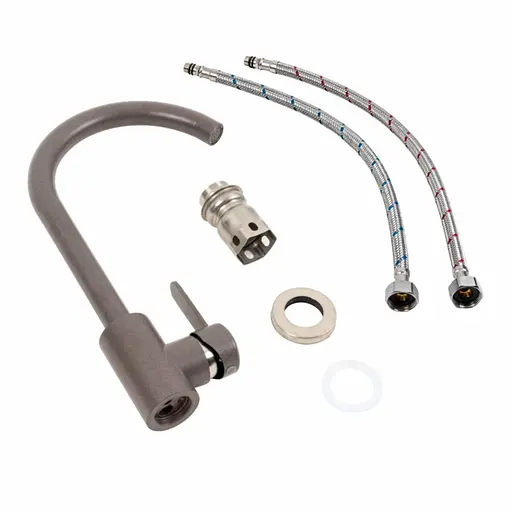 Змішувач для кухні Platinum 7990 NEST Гренадін Чорний - фото 2