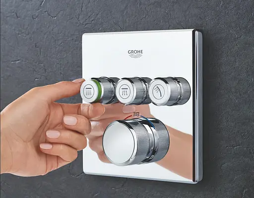 Душова система прихованого монтажу Grohe Grohtherm Smartcontrol з New Tempesta 250 UA26415SC6, Хром - фото 4