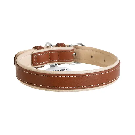 Нашийник для собак шкіряний Waudog Soft з QR-паспортом Ш 15 мм Д 27-36 см коричневий - фото 5