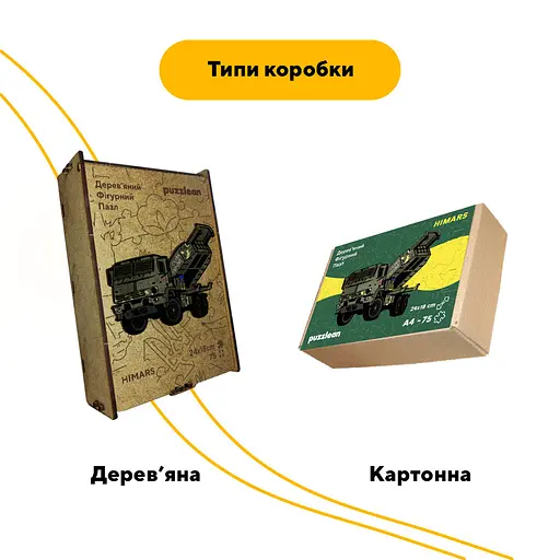 Пазл деревянный HIMARS, А5, Деревянная коробка 35 элементов - фото 4