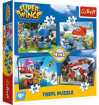 Набор Пазлы - (4в1) - "Непревзойденная команда" / Супер самолетики - фото 1