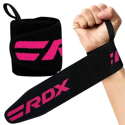 Бинти для зап'ясть (кистьові бинти) RDX W2 Gym Wrist Wraps Pink Pro (WAH-W2P) - фото 1