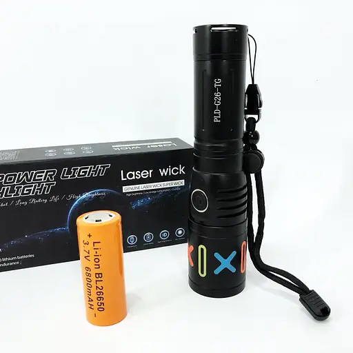 Ручний ліхтар PLD-G26-TG zoom + Type-C + Power Bank 1х26650 (3хААА) 1 режим - фото 4