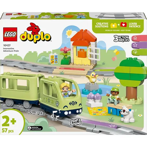 Уцінка. Конструктор LEGO DUPLO Інтерактивний пригодницький потяг 57 деталей (10427)