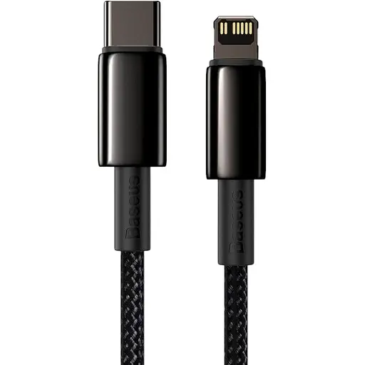 Кабель Baseus Tungsten Gold USB-C to Lightning 2m Black (CATLWJ-A01) [82115] - фото 4