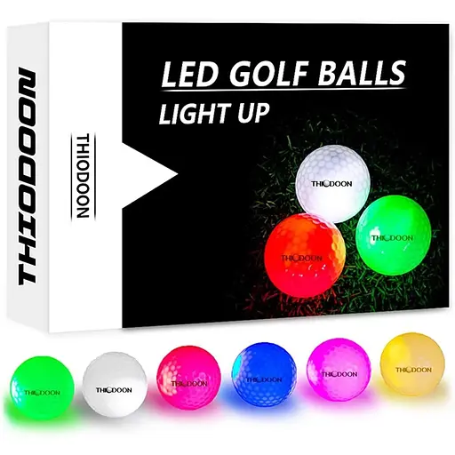 Мигающий мяч для гольфа THIODOON Led Golf Balls Glow Golf Balls светится