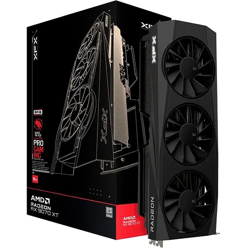 Видеокарта XFX Quicksilver AMD Radeon RX 9070XT Gaming Edition (RX-97TQICKB9) UA [130451]