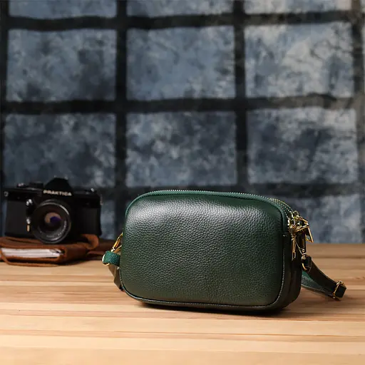 Кожаная сумка Vintage на три отделения для женщин 19х12х6.5 см sum0027599 - фото 10