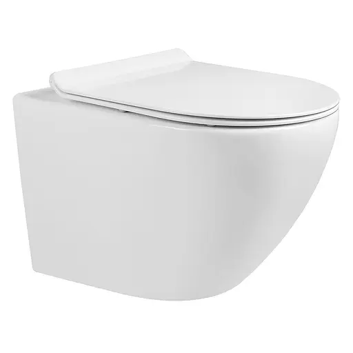 Унитаз подвесной укороченный Volle Amadeus 13-06-055M с крышкой Soft Close Slim, Белый - фото 1