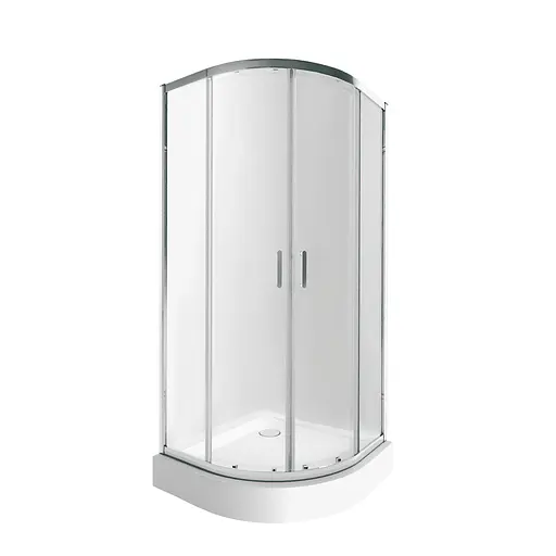 Набор: Qtap душевая кабина Taurus CRM1011AC6 Clear 2020x1000x1000 мм + поддон Robin 301112 100x100x12 см с сифоном, Хром, Универсальная, прозрачная - фото 1