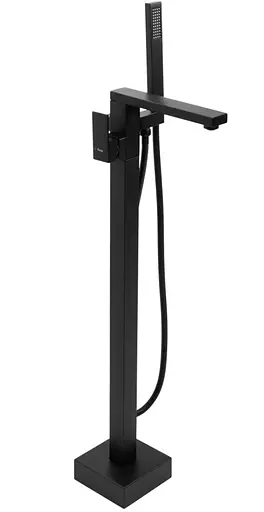 Смеситель для ванны Rea Tery black напольный REA-B5304 Черный матовый - фото 1