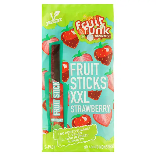 Жевательные конфеты Fruit Funk Fruit Stic XXL Strawberry 100 г (5 шт. по 20 г)