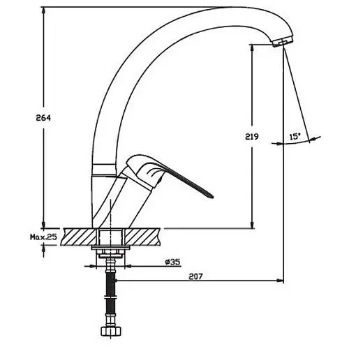 Змішувач для кухні Haiba DARIO 777 (HB0859) - фото 2