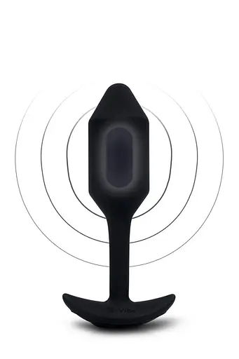 Анальна пробка B-Vibe Vibrating Snug Plug 2, 12.4 см (чорний) - фото 2