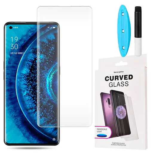 Захисне скло DK для Oppo Find X2 UV Curved 010278 clear 2 шт. - фото 2
