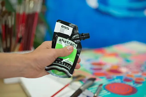 Акрилова фарба Sennelier Abstract, 120 мл, Флуоресцентний зелений (Fluo Green) - фото 4