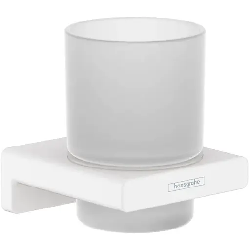 Склянка підвісна Hansgrohe AddStoris Matt White/скло 41749700 білий матовий - фото 1