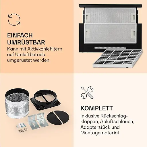 Вытяжка Klarstein Mariana Neo 60 640 м³/ч (10035926) черный - фото 3