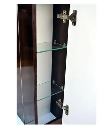 Зеркало ПиК Симпл со шкафчиком и LED подсветкой 60 см правое Венге 30412 - фото 2