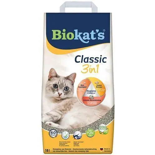 Наполнитель Biokats Classic 3in1 для кошачьего туалета бентонитовый 18 л - фото 2