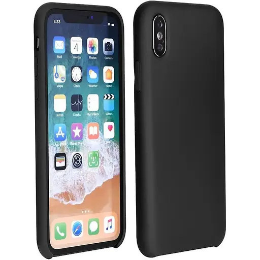 Оригинальный силиконовый чехол Apple Silicone Case для iPhone XS Max (6.5") Black (MRWE2ZM/A) - фото 3