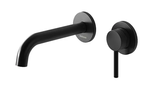 Смеситель для умывальника Kohlman Axel Black + Box скрытого монтажа QW180AB Черный матовый - фото 1